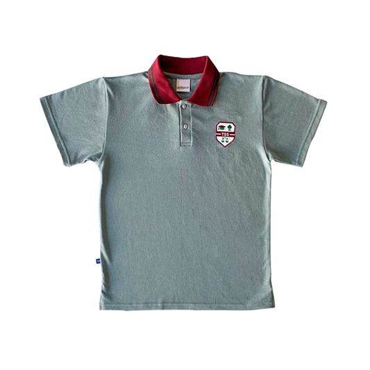 POLERA PIQUE M/C GRIS / TGS