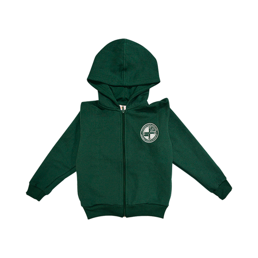 Polerón verde con cierre | SAN ANSELMO