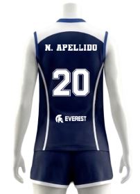 Polera Volleyball Mujer Oficial (Azul)