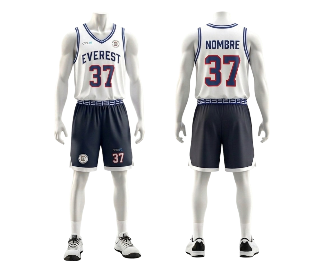 Polera Blanca Basketball / EVEREST